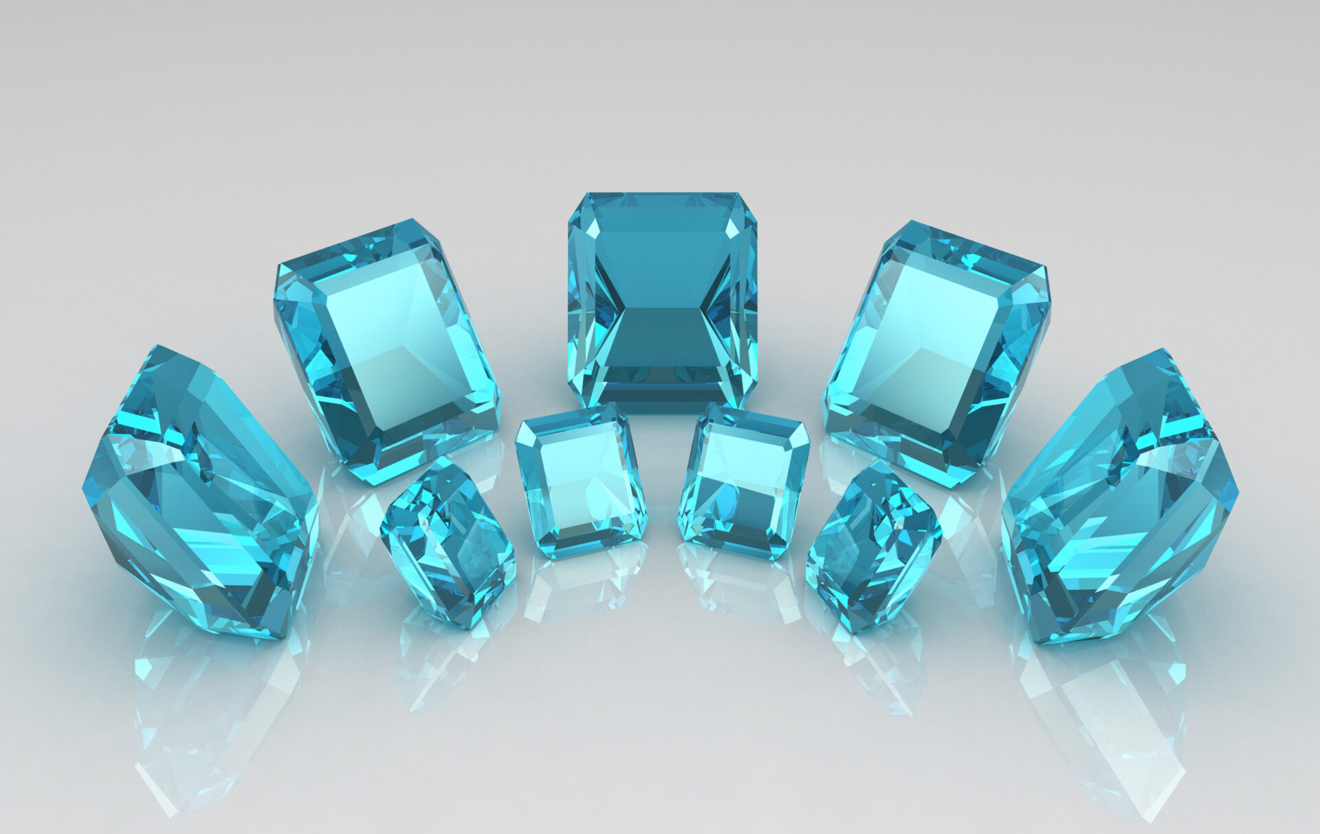 Aquamarine gemstone for colored gemstone market insight